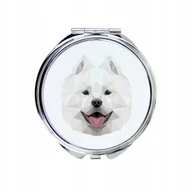 Lusterka do makijażu - Samojed Lusterko kieszonkowe Pies geometryczny - miniaturka - grafika 1