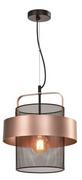 Lampy sufitowe - Candellux Lampa wisząca czarna/miedziana metalowy koszyk 40W E27 Fiba 31-78490 31-78490 - miniaturka - grafika 1
