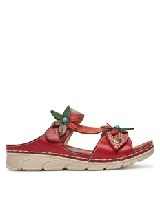 Laura Vita Klapki Dorry 19 Czerwony - Klapki i japonki damskie - miniaturka - grafika 1