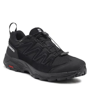 Trekkingi Salomon X Ward Leather GORE-TEX L47182300 Black/Black/Black - Buty trekkingowe męskie - miniaturka - grafika 1