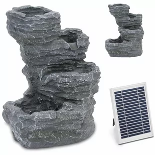 Fontanna kaskada ogrodowa solarna z oświetleniem LED 4 poziomy 3 W - Fontanny ogrodowe - miniaturka - grafika 1