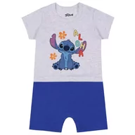 Rampersy - STITCH Disney Rampers niemowlęcy szaro- niebieski, bawełniany 24 m 92 cm - miniaturka - grafika 1