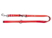 Smycze dla psów - Dingo Smycz Skóra przedłużana szyta 200 cm czerwona 8360 - miniaturka - grafika 1