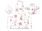 Pozostałe akcesoria dla plastyków - Zestaw małego kucharza BAWEŁNA 100% BALETNICA RÓŻ - miniaturka - grafika 1