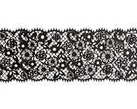 Dodatki do ciast w proszku - Koronka cukrowa czarna ozdoby na tort dekoracje urodzinowe koronki wzór - miniaturka - grafika 1