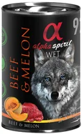 Mokra karma dla psów - Alpha Spirit Wołowina z melonem 12x400g - miniaturka - grafika 1