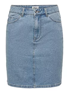 ONLY Damska spódnica ONLVEGA Life HW MOM DNM Skirt Rock, Light Blue Denim, S, jasnoniebieski (light blue denim), S - Spódnice - miniaturka - grafika 1
