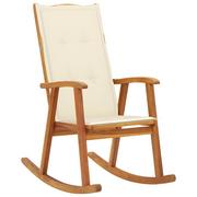 Fotele - Fotel bujany z poduszkami, lite drewno akacjowe - miniaturka - grafika 1