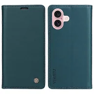 Portfele - YIKATU YK-001 Kompatybilny z etui na iPhone 16 Stojak ze skóry PU Portfel ochronny pokrowiec na telefon Zielony - miniaturka - grafika 1