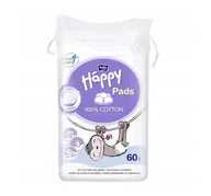 Waciki, płatki i patyczki kosmetyczne - Bella Baby Happy Płatki kosmetyczne dla dzieci Baby Happy Cotton Pads 60 szt. 60 szt. - miniaturka - grafika 1