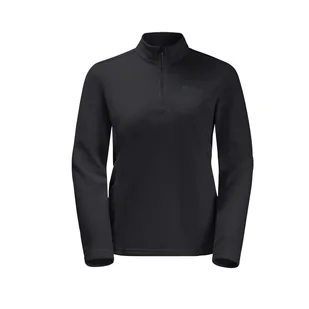 Damski Polar JACK WOLFSKIN TAUNUS HZ W 1709532-6000 – Czarny - Bluzy damskie - miniaturka - grafika 1