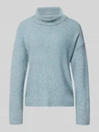 Swetry damskie - Golf o kroju oversized z cekinowym obszyciem model ‘ARIZONA LS SEQUINS’ - miniaturka - grafika 1