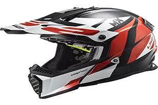 LS2, Kask cross motocykl Fast evo mini strike black white red, YS - Kaski motocyklowe - miniaturka - grafika 1
