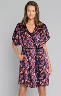 Szlafroki damskie - Tibesti szlafrok damski kr.ręk., Kolor fioletowy-wzór, Rozmiar S, Gee One - Intymna - miniaturka - grafika 1