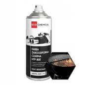 Chemia warsztatowa - Farba Żaroodporna Czarna Mat Do Kominka Wydechu Tłumika Grilla Pieca 400ml - miniaturka - grafika 1
