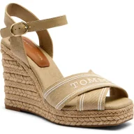 Sandały damskie - Tommy Hilfiger Koturny z dodatkiem skóry - miniaturka - grafika 1