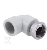 Łączniki, trójniki, kształtki - Kolano 90st z półśrubunkiem GW 20/1/2" - METAL - miniaturka - grafika 1