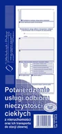 Druki akcydensowe - Potwierdzenie usługi odbioru nieczystości ciekłych oraz ich transportu do stacji zlewnej - miniaturka - grafika 1