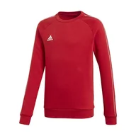 Bluzy sportowe męskie - Adidas dziecięce z kapturem Core 18 - 164 czerwony/biały (power red/White) CV3970 - miniaturka - grafika 1