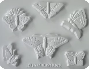 Forma do odlewów gipsu, motylki, 6 elementów - Akcesoria rzeźbiarskie - miniaturka - grafika 1