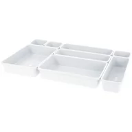 Meble modułowe i akcesoria - Organizery do szuflad - 8 szt w komplecie, kolor biały - miniaturka - grafika 1
