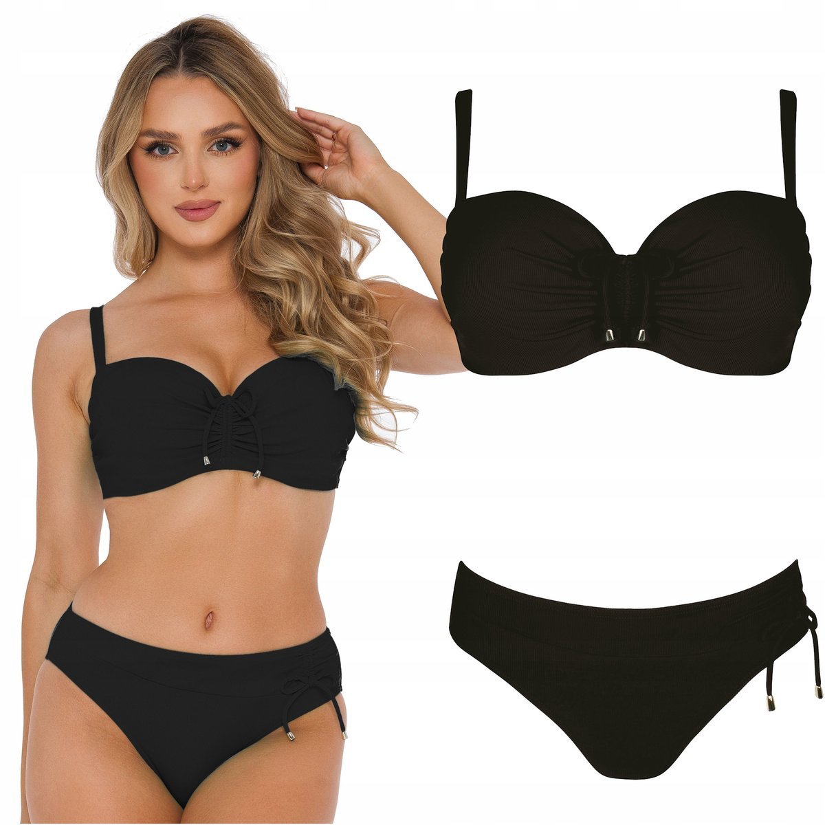 Strój kąpielowy dwuczęściowy damski push-up SELF 730 Panama 2 42E/XL 80E
