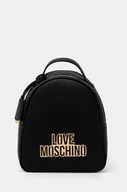 Plecaki - Love Moschino plecak damski kolor czarny mały z aplikacją JC4338PP0L - miniaturka - grafika 1
