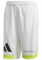 Spodenki męskie - S SPODENKI MĘSKIE ADIDAS SPORTOWE FL3888 BIAŁE NA TRENING - miniaturka - grafika 1