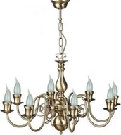 Lampy sufitowe - Lampa wisząca Solar Żyrandol z mosiądzu ŚWIECA 8 płomienny - miniaturka - grafika 1