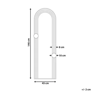 Lustro ścienne metalowe 45 x 146 cm czarne AJAIN Lumarko! - Lustra - miniaturka - grafika 6
