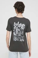 Koszulki sportowe damskie - Vans t-shirt bawełniany damski kolor szary - miniaturka - grafika 1