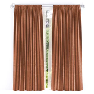 Zasłona na taśmie Welur Moradi Rudy 140x250cm 140 x 250 [cm] - Zasłony - miniaturka - grafika 1