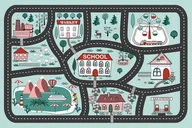 Maty edukacyjne - acHOKa acHOKa Dywanik Miasto 100 x 150 cm 23107036 - miniaturka - grafika 1