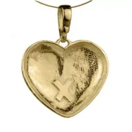 Wisiorki - Sotis Serce z runą Gebo Ag925 + Au 24kar, 4,2g - miniaturka - grafika 1