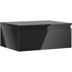 Mexen Orio szafka łazienkowa podumywalkowa 60 cm z blatem, 1 szuflada, czarna połysk - 91A10-06023-1-BFC70 - Szafki łazienkowe - miniaturka - grafika 1