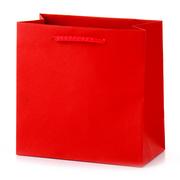 Opakowania i torebki na prezenty - Torebka prezentowa czerwona, format CD 15,5 x 15,5 x 8 cm - miniaturka - grafika 1