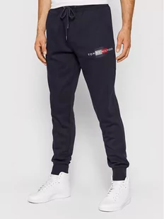 Tommy Hilfiger Spodnie dresowe Lines Hilfiger MW0MW20953 Granatowy Regular Fit - Spodnie sportowe męskie - miniaturka - grafika 1