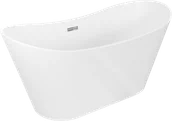 Wanny - Mexen Montana wanna wolnostojąca 150 x 75 cm, biała, przelew chrom - 52011507500-01 - miniaturka - grafika 1