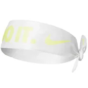 Ozdoby do włosów - Opaska na głowę Nike Dri-Fit Tie biało-żółta N1003463132OS - miniaturka - grafika 1