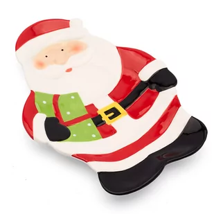 Talerz na ciasto bożonarodzeniowy TADAR Mikołaj Christmas, 27,8x19,4x2,5 cm - Tace i patery - miniaturka - grafika 1