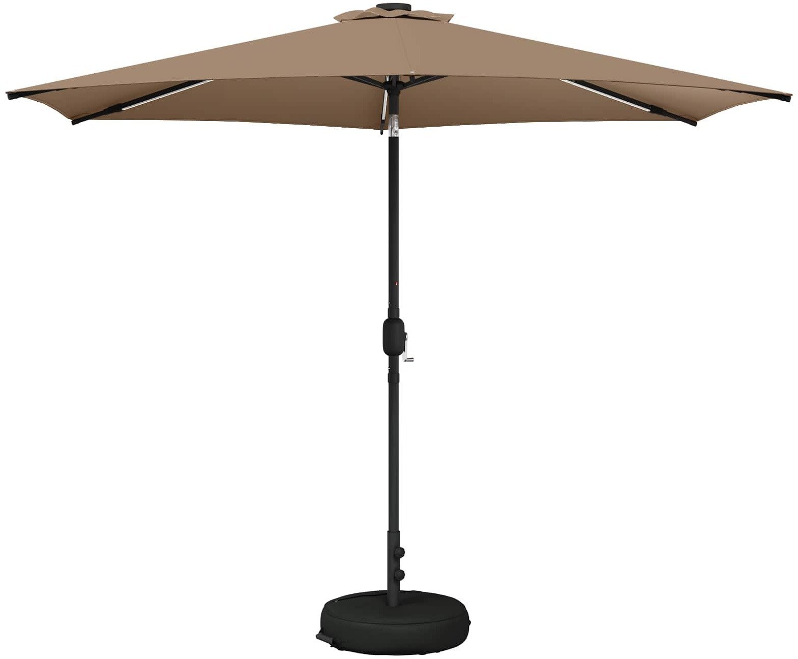 vidaXL vidaXL Parasol ogrodowy z LED-owymi lampkami 300 x 300 cm Poliester