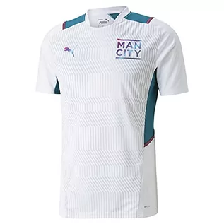 Koszulki męskie - PUMA PUMA Męski, MCFC Training T-shirt Puma White-ocean Depths S 764459 - grafika 1