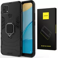 Etui i futerały do telefonów - Etui Pancerne Spacecase X-Ring Uchwyt Magnetyczny Uchwyt Ring Case Obudowa Plecki Realme 7I / Narzo 30A Czarny - miniaturka - grafika 1