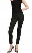Legginsy - Guess Damskie Czarne Legginsy Wysoki Stan Gładkie Klasyczne L Gna - GUESS - miniaturka - grafika 1