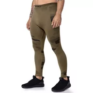Spodnie sportowe męskie - Spaio - Legginsy termoaktywne Tactical - Forest Green - miniaturka - grafika 1