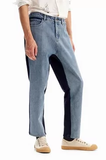 Spodenki męskie - Desigual Męskie spodnie jeansowe Alfred Casual Pants, niebieski, 28 - grafika 1