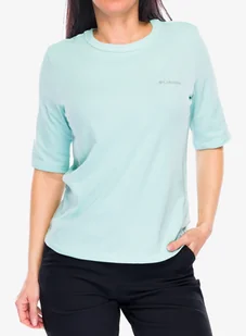 Koszulka damska Columbia Sun Trek 1/2 Sleeve Tee - spray/spray - Koszulki i topy damskie - miniaturka - grafika 1