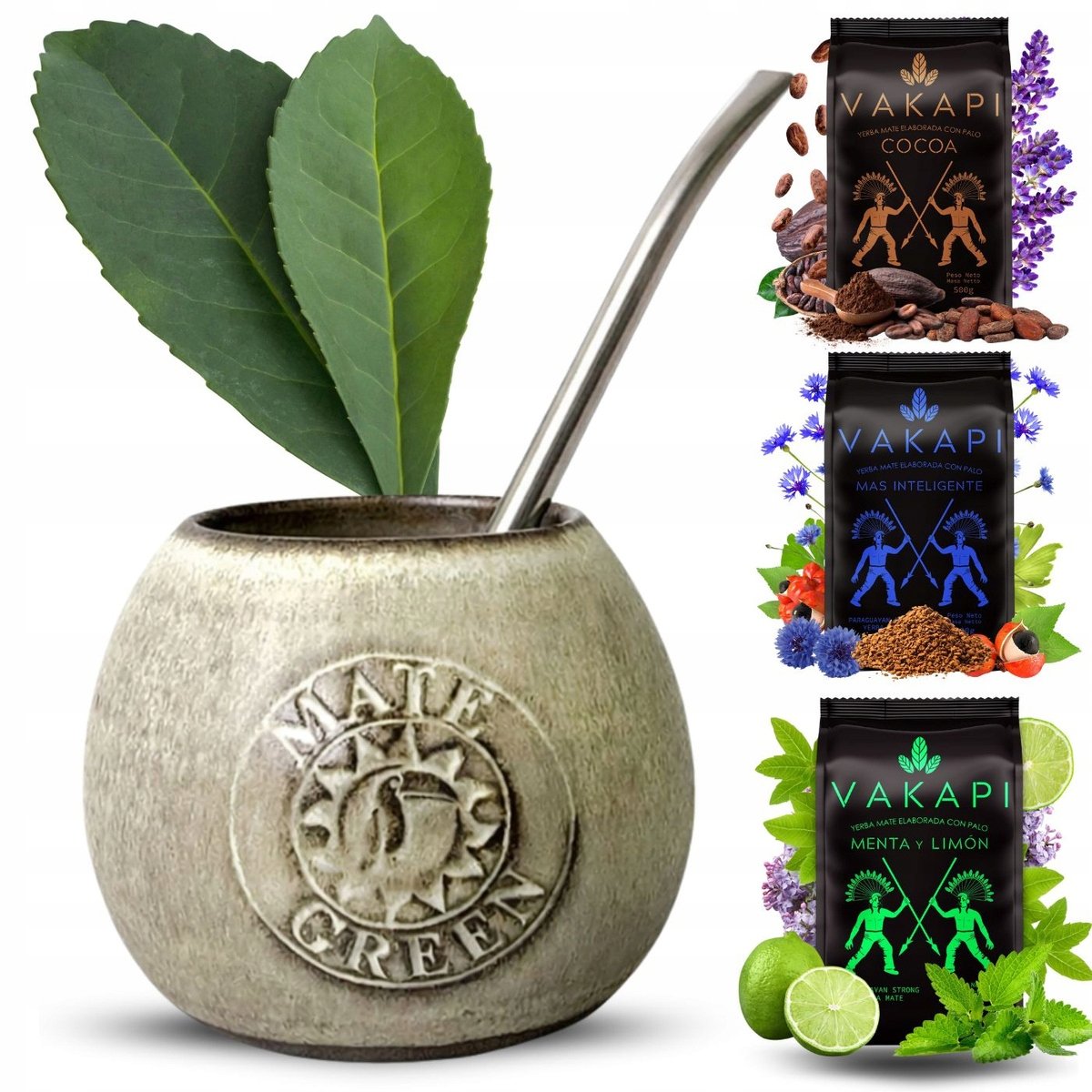 Zestaw yerba mate Tofi toczone na kole, ceramika handmade 300-350 ml