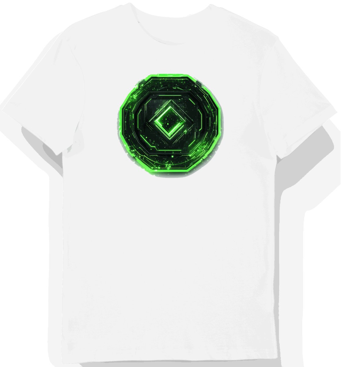 Koszulka męska biała z nadrukiem e-sportowym emblematem XXL