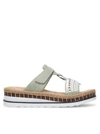 Klapki i japonki damskie - Rieker Klapki V79M6-52 Zielony - miniaturka - grafika 1